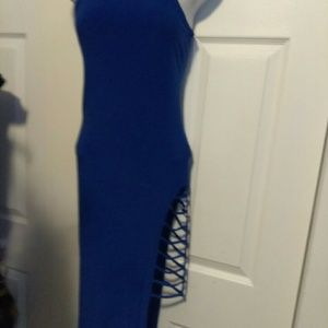 Royal blue fitted dress